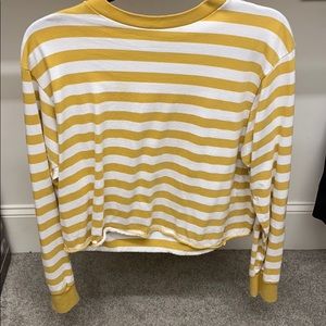 Brandy Melville Yellow Striped Long Sleeve